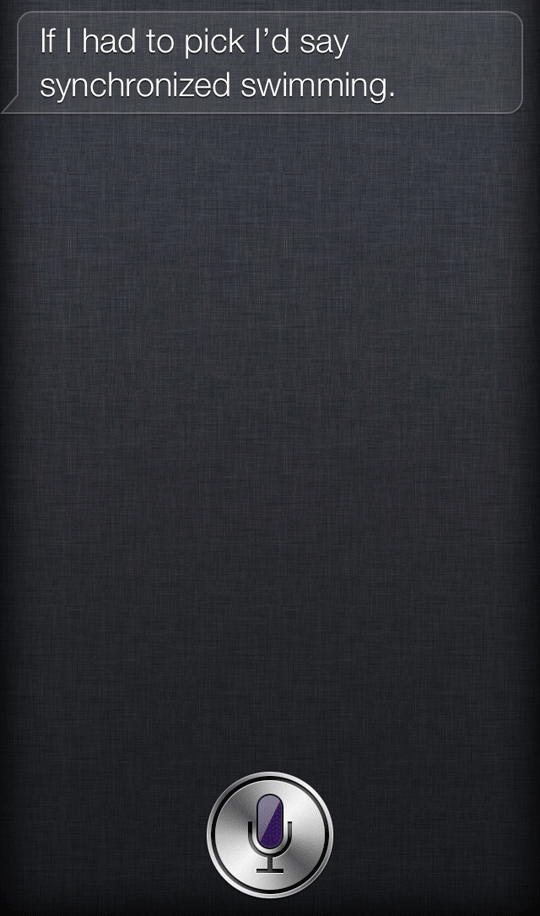 Siri's favorite sport